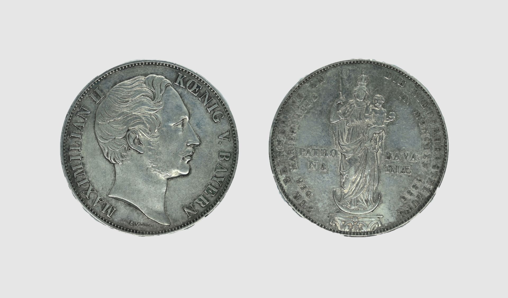 Silbermünze, Bayern, 2 Gulden (Mariengulden)