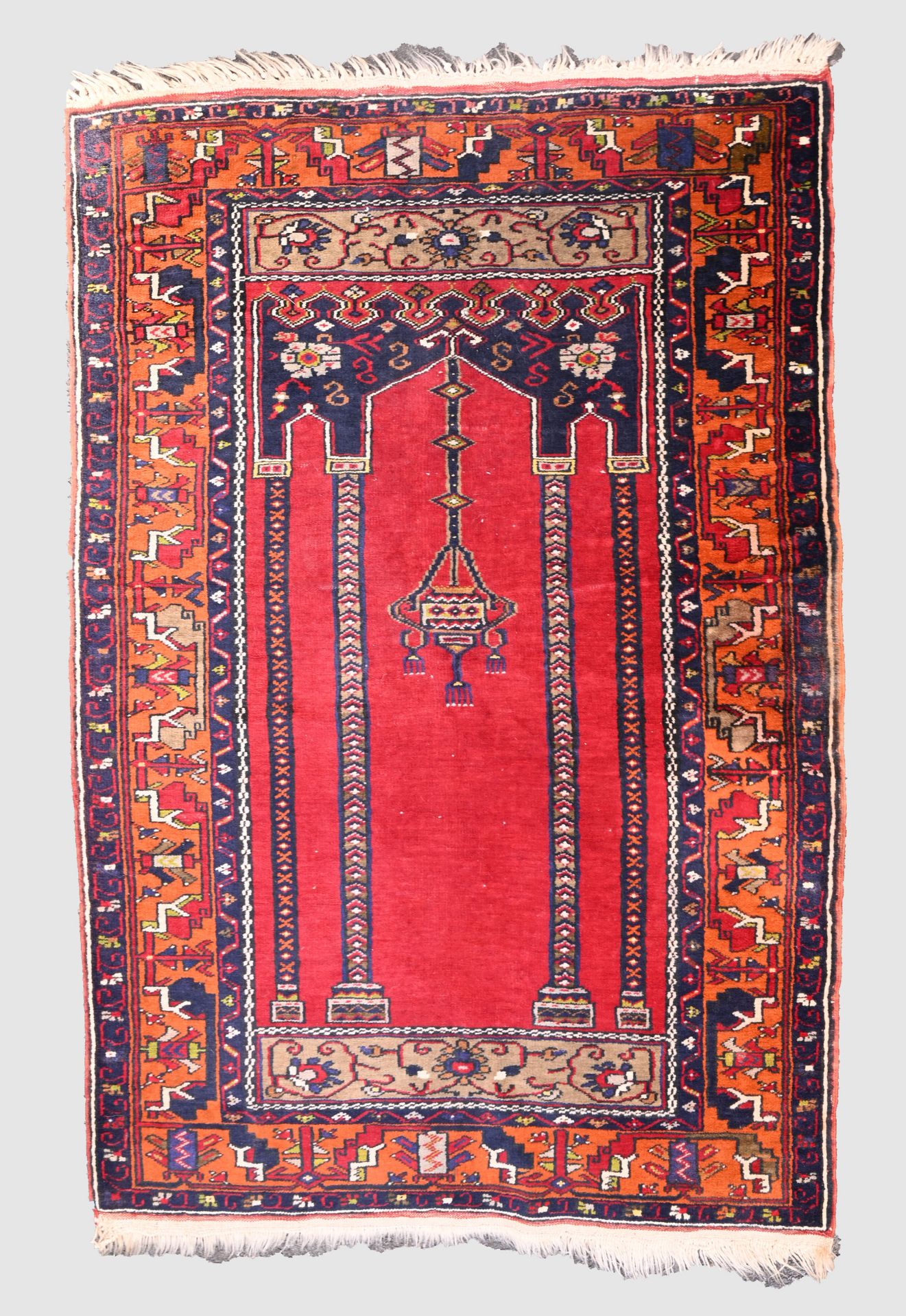 Afghan, 160 x 106 cm, teils begangen