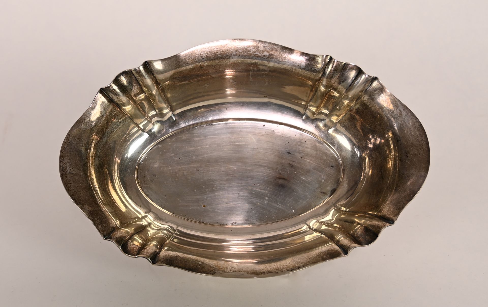 Schale, 800 Silber, oval