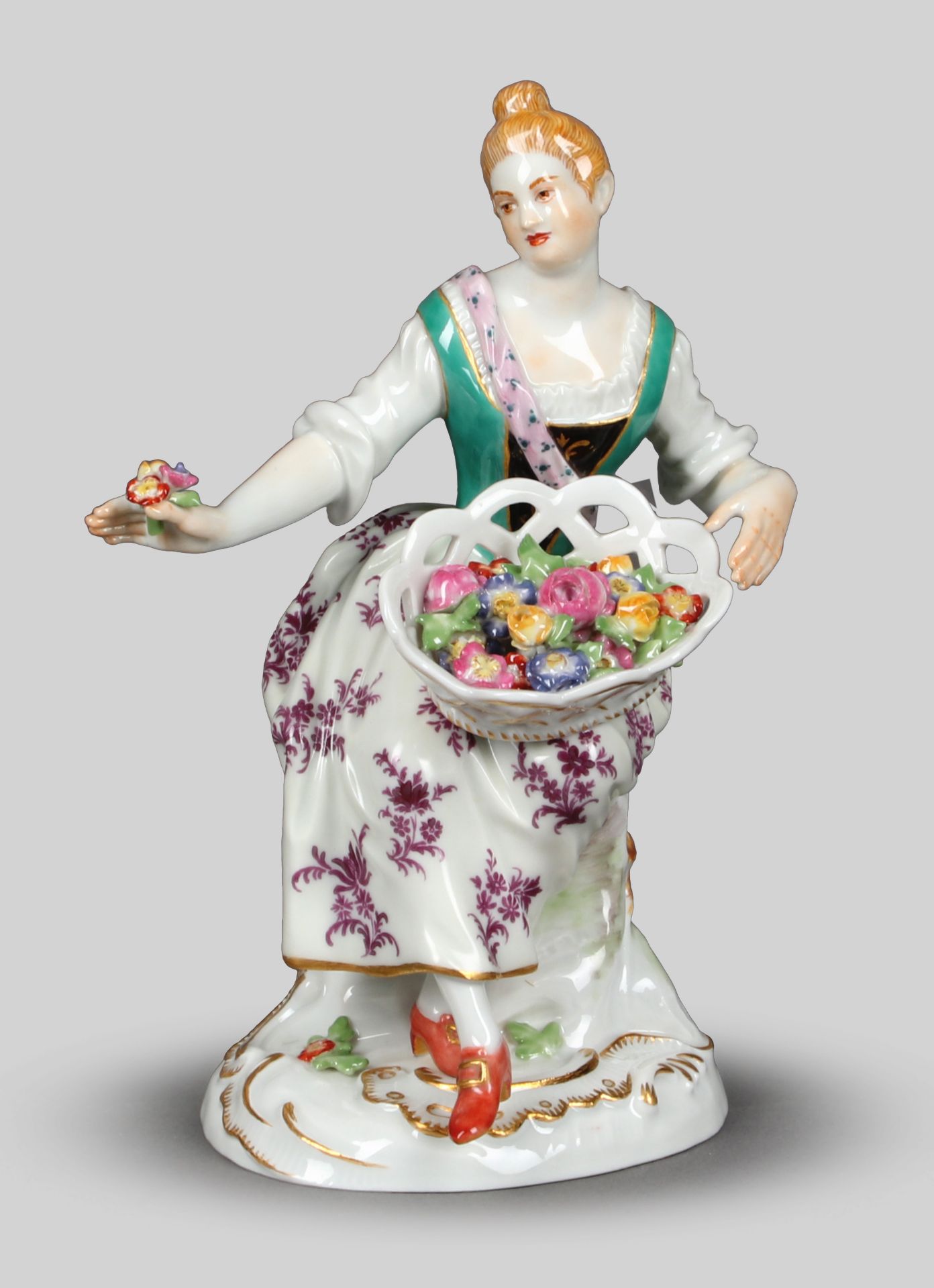Figur, Meissen, 'Blumenmädchen'