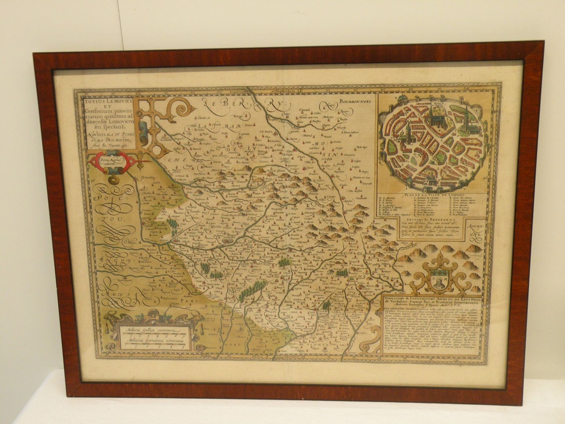 Landkarte Frankreich, Limoges, um 1750