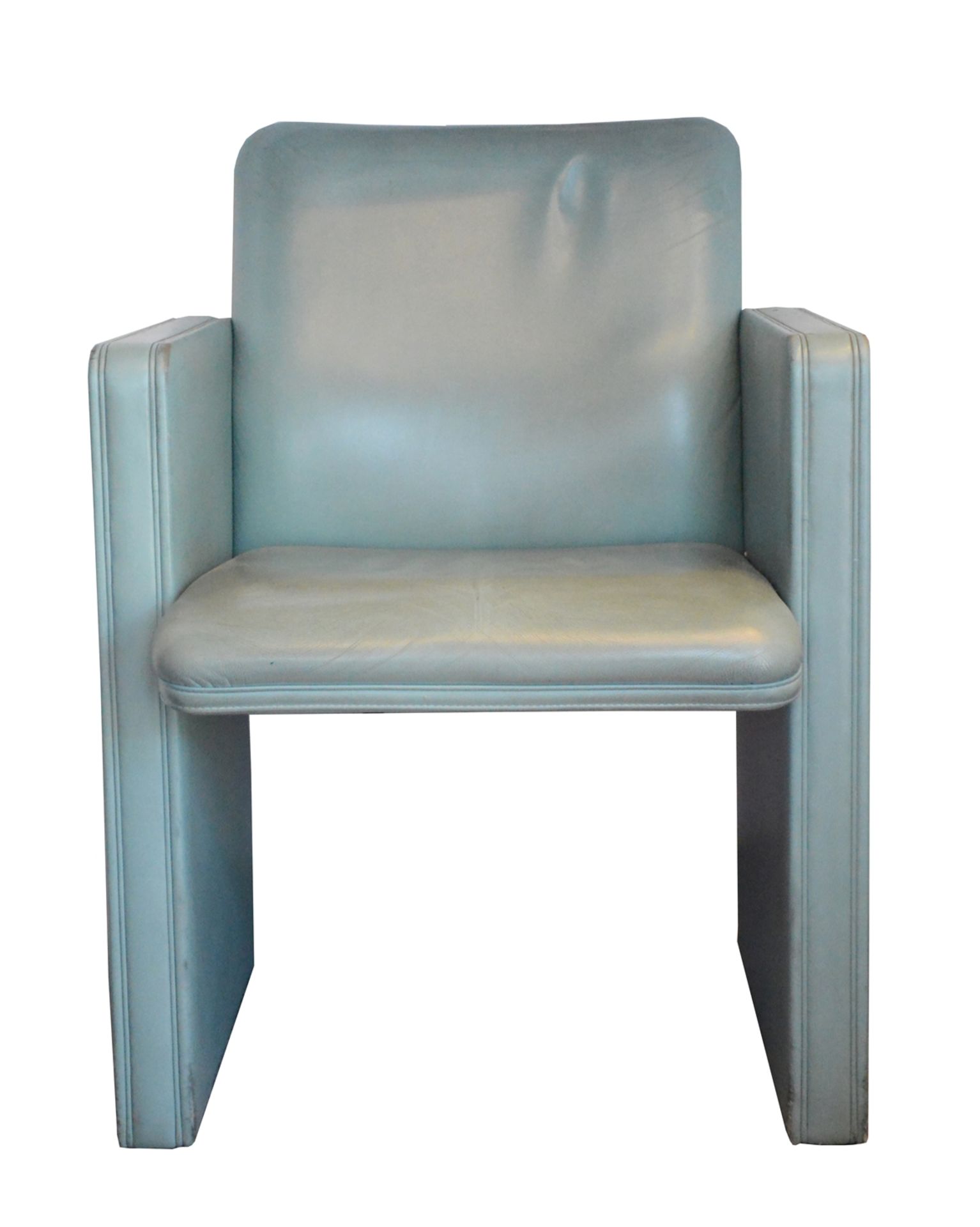 Zwei Sessel, Poltrona Frau, Tito Agnoli, graugrün, 83x60x53cm, Sitzhöhe 47cmTwo armchairs, - Image 3 of 4