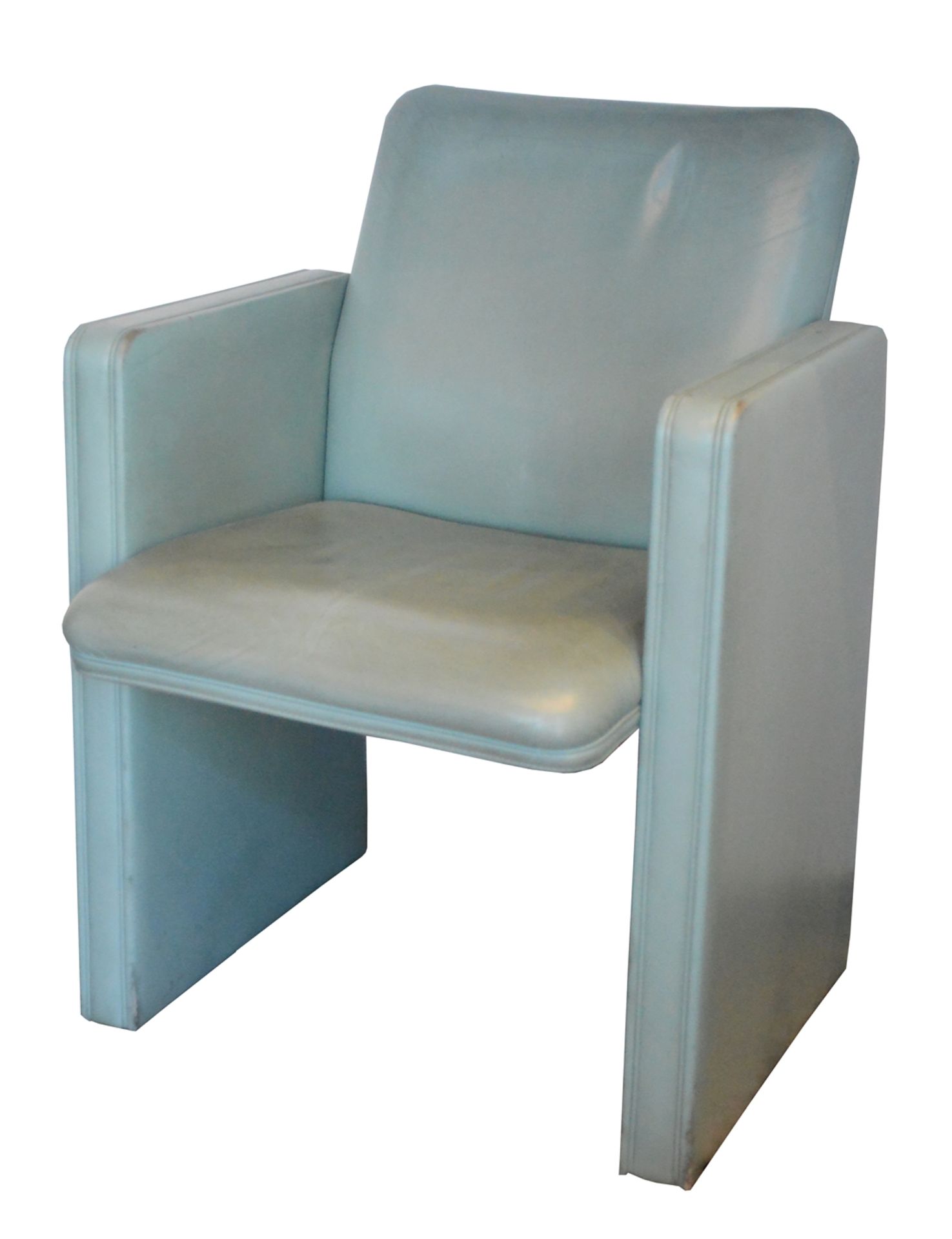 Zwei Sessel, Poltrona Frau, Tito Agnoli, graugrün, 83x60x53cm, Sitzhöhe 47cmTwo armchairs, - Image 4 of 4