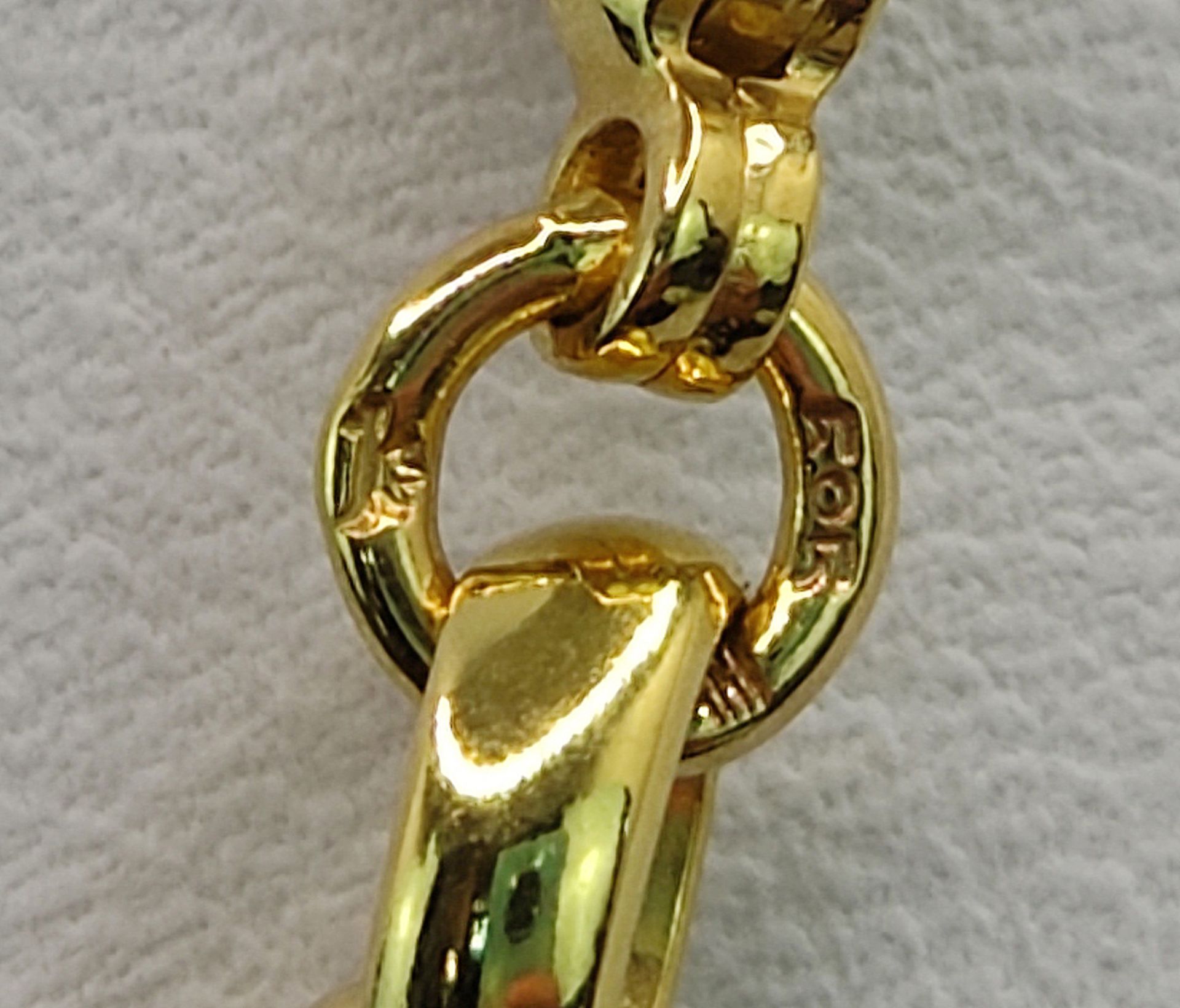 Ankerkette, breit, 585/14K Gelbgold, 15,5g, Länge 40cmAnchor chain, wide, 585/14K yellow gold, 15, - Image 4 of 4
