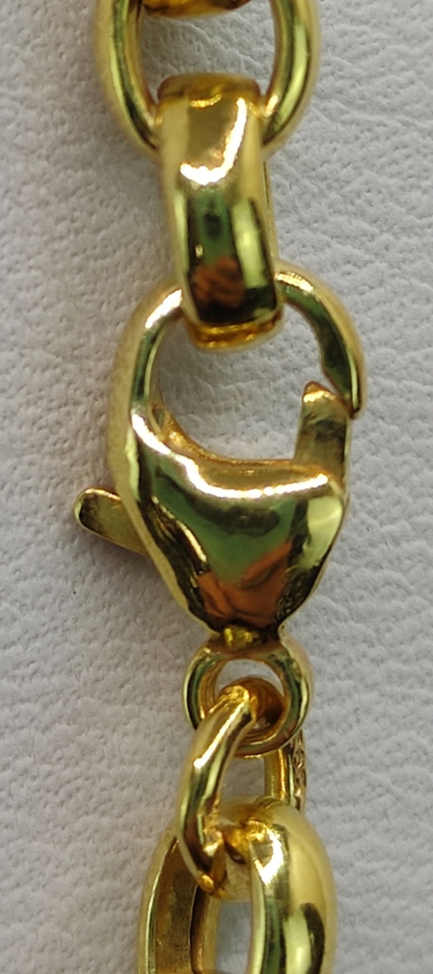 Ankerkette, breit, 585/14K Gelbgold, 15,5g, Länge 40cmAnchor chain, wide, 585/14K yellow gold, 15, - Image 3 of 4