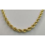 Kordelkette, 585/14K Gelbgold, 12,69g, Länge 44cmNecklace, 585/14K yellow gold, 12,69g, length 44cm