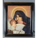 Pfeiffer, H. (1947), Kopie nach Hermann Kaulbach "Weinende Madonna", Öl auf Platte, rechts unten