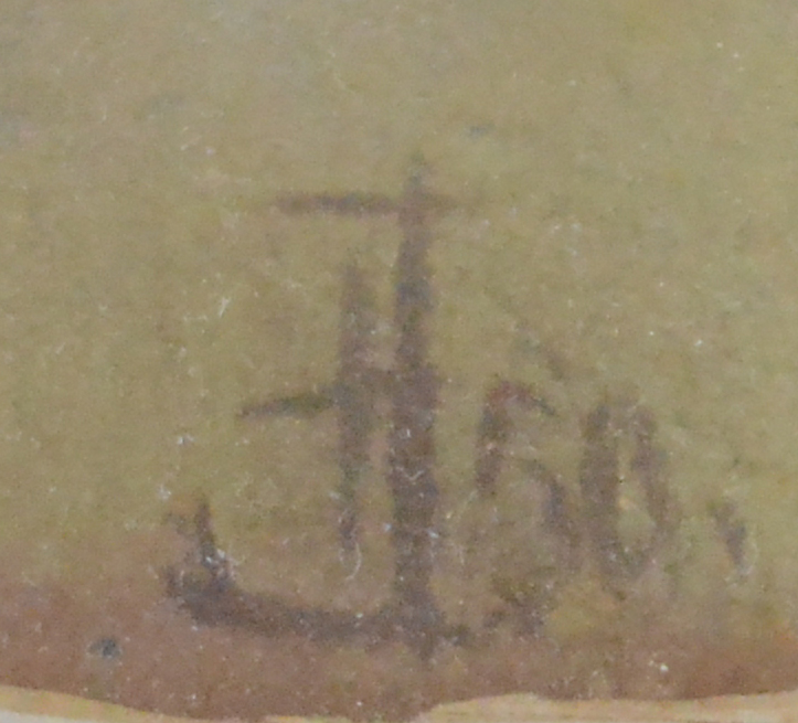 Monogrammist (20. Jahrhundert) "Gefallener", Person auf Boden liegend neben seinem Pferd, im - Image 3 of 3