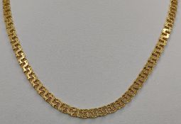 Kette mit ineinander gefassten Kreisen, 333/8K Gelbgold, 16g, Länge 45cmChain with interlocking