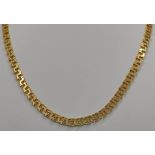 Kette mit ineinander gefassten Kreisen, 333/8K Gelbgold, 16g, Länge 45cmChain with interlocking