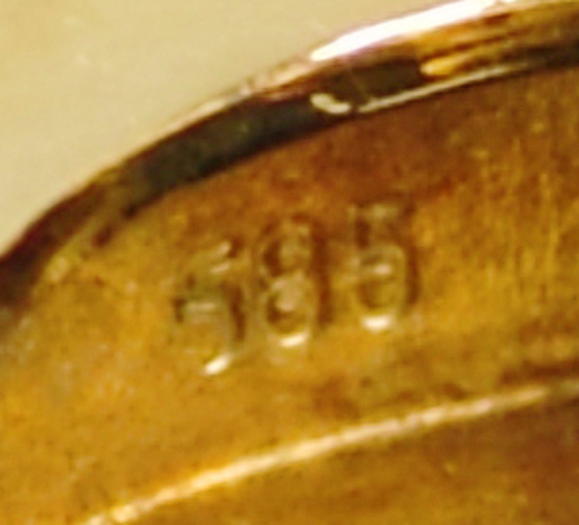 Exklusives Paar Diamant-Creolen, 585/14K Gelbgold, Gesamtgewicht 7,68g, mit je einem Diamanten im - Image 3 of 4