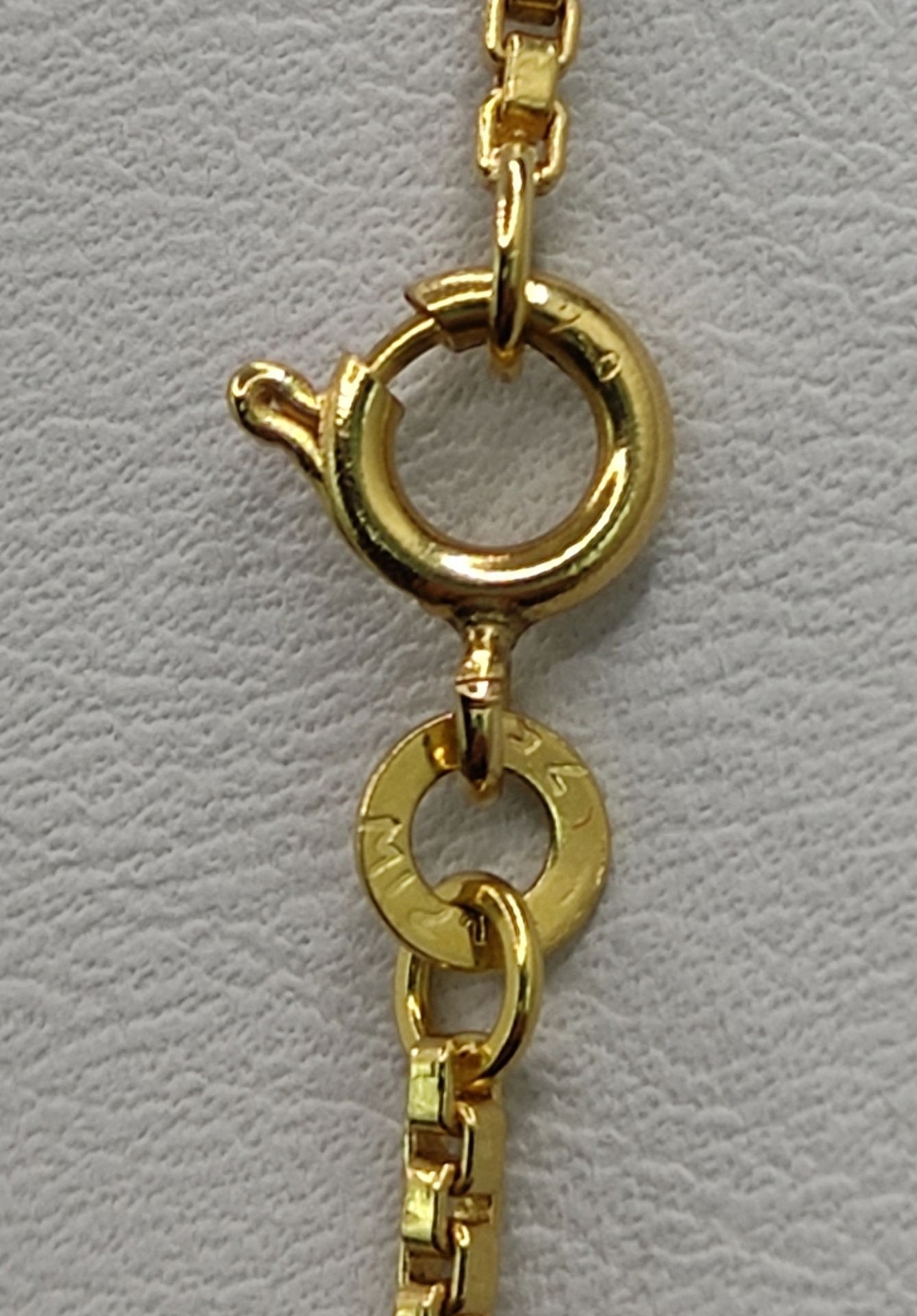 Venezianerkette, dünn, 750/18K Gelbgold, 14,72g, Länge 70cmVenetian chain, thin, 750/18K yellow - Image 3 of 3