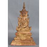 Buddha klein, wohl Bronze, gewichtet, Thailand, 18x10x5,5cmBuddha small, probably bronze,