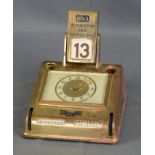Antiker Tischkalender - Tischuhr, Vintage, Bika "Arzneimittel des Vertrauens", 11x11x12cmAntique