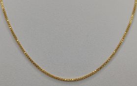 Feine Venezianerkette, 585/14K Gelbgold, 8,0g, Länge 59cmFine Venetian chain, 585/14K yellow gold,