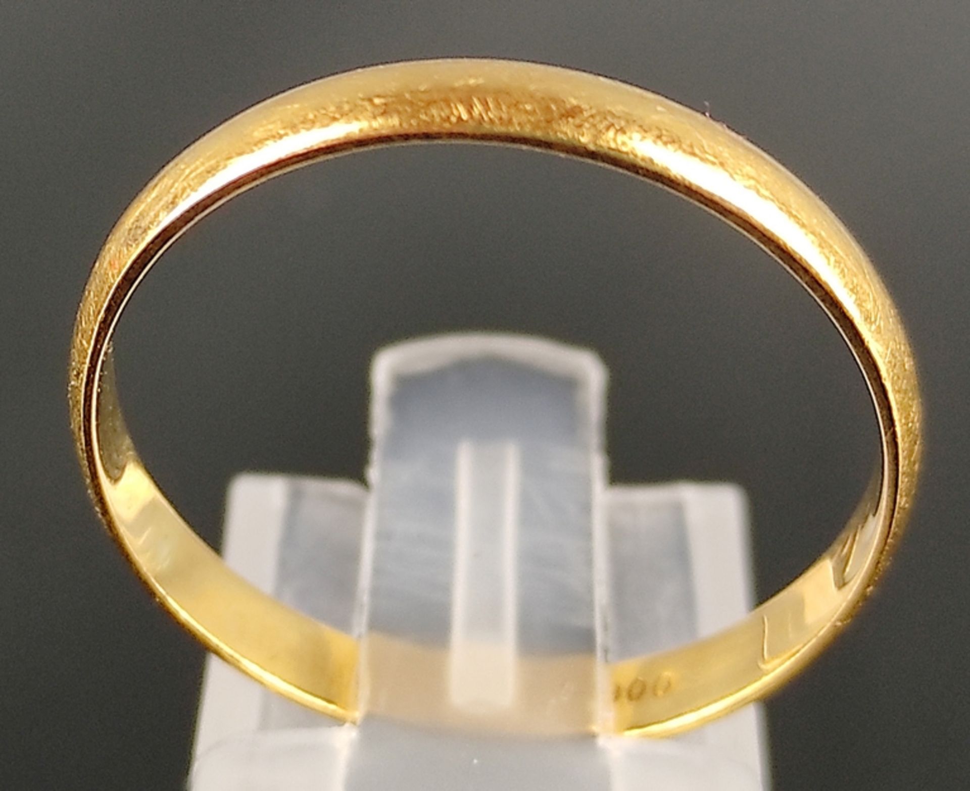 Ehering, 900/21,6K Gelbgold, 2,7g, Größe 63Wedding ring, 900/21.6K yellow gold, 2.7g, size 63 - Image 2 of 4