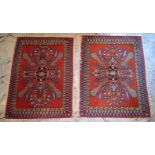 Paar Vorleger je ca. 101x74cmPair of rugs each approx 101x74cm