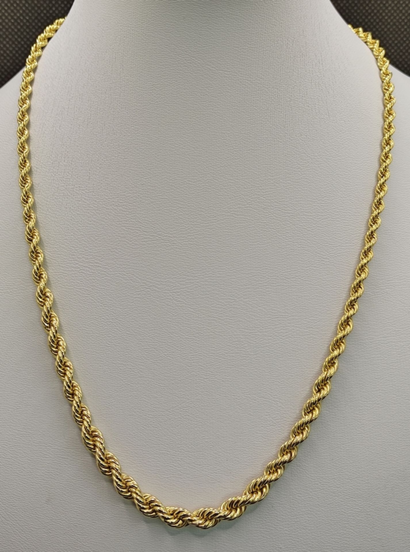 Kordelkette, 585/14K Gelbgold, 12,69g, Länge 44cmNecklace, 585/14K yellow gold, 12,69g, length 44cm - Image 2 of 3