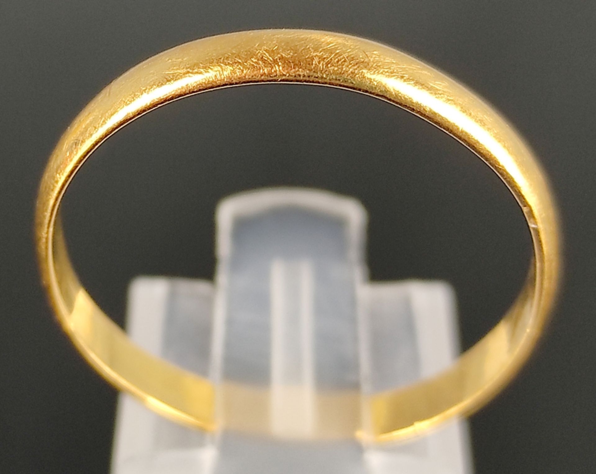 Ehering, 900/21,6K Gelbgold, 2,5g, Größe 62Wedding ring, 900/21.6K yellow gold, 2.5g, size 62 - Image 2 of 4