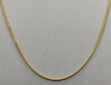 Schlangenkette, fein, 585/14K Gelbgold, 6,4g, Länge 46cmSnake chain, fine, 585/14K yellow gold, 6,