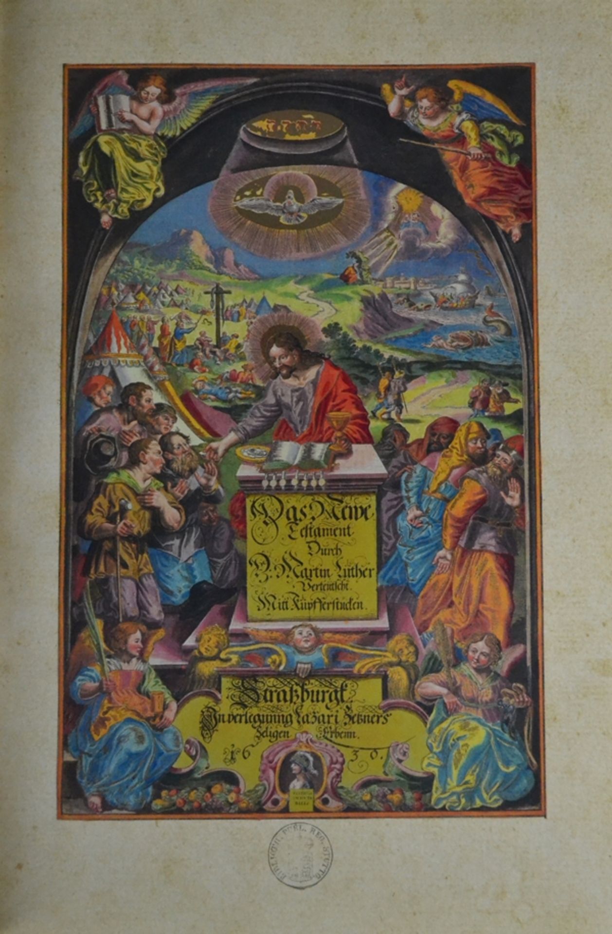 Biblia - Faksimile, Wiedergabe des neuen Testaments der Kupferbibel von Matthäus Merian, Straßburg - Image 3 of 5