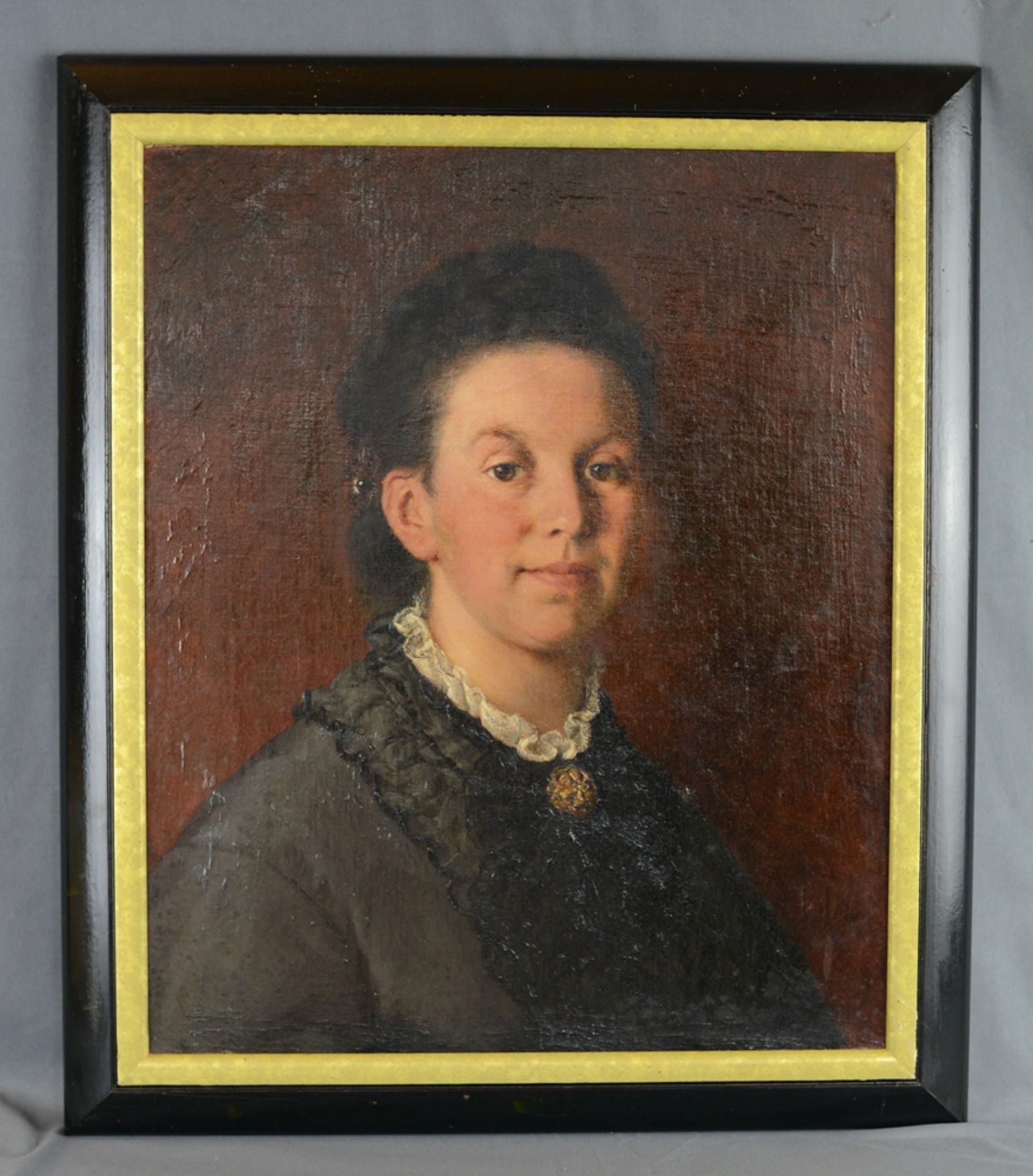 Monogrammist (19. Jahrhundert) "Damenportrait“, im Dreiviertelprofil, rechts unten monogrammiert „