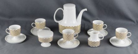 Kaffeeservice, Rosenthal, Composition Karat, Designer Tapio Wirkkala, bestehend aus einer