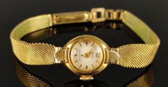 Armbanduhr, Condor, rundes Ziffernblatt D 1,5cm, vergoldet, Clipschließe, Handaufzug, läuft an