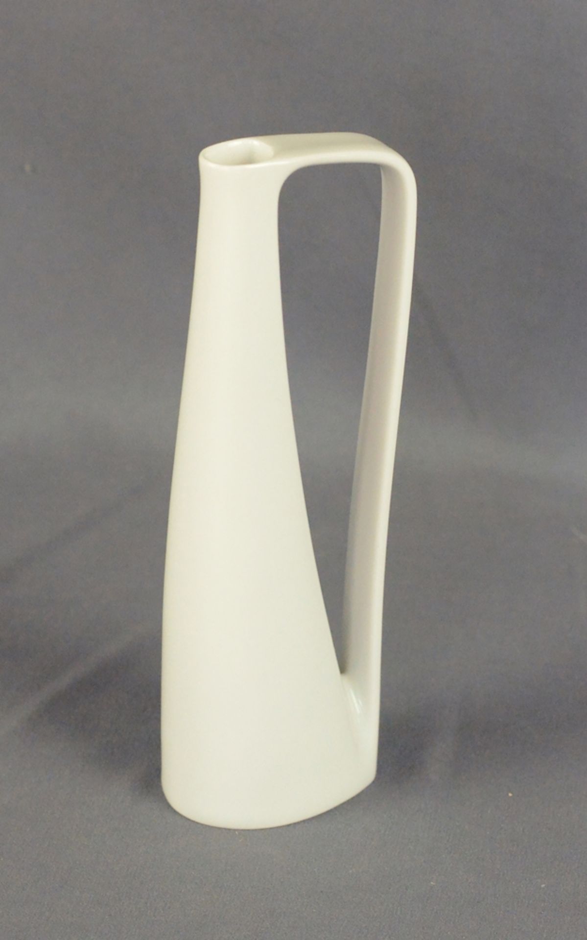 Kleine moderne Vase, Rosenvase, mit Henkel, Rosenthal, H 17cm