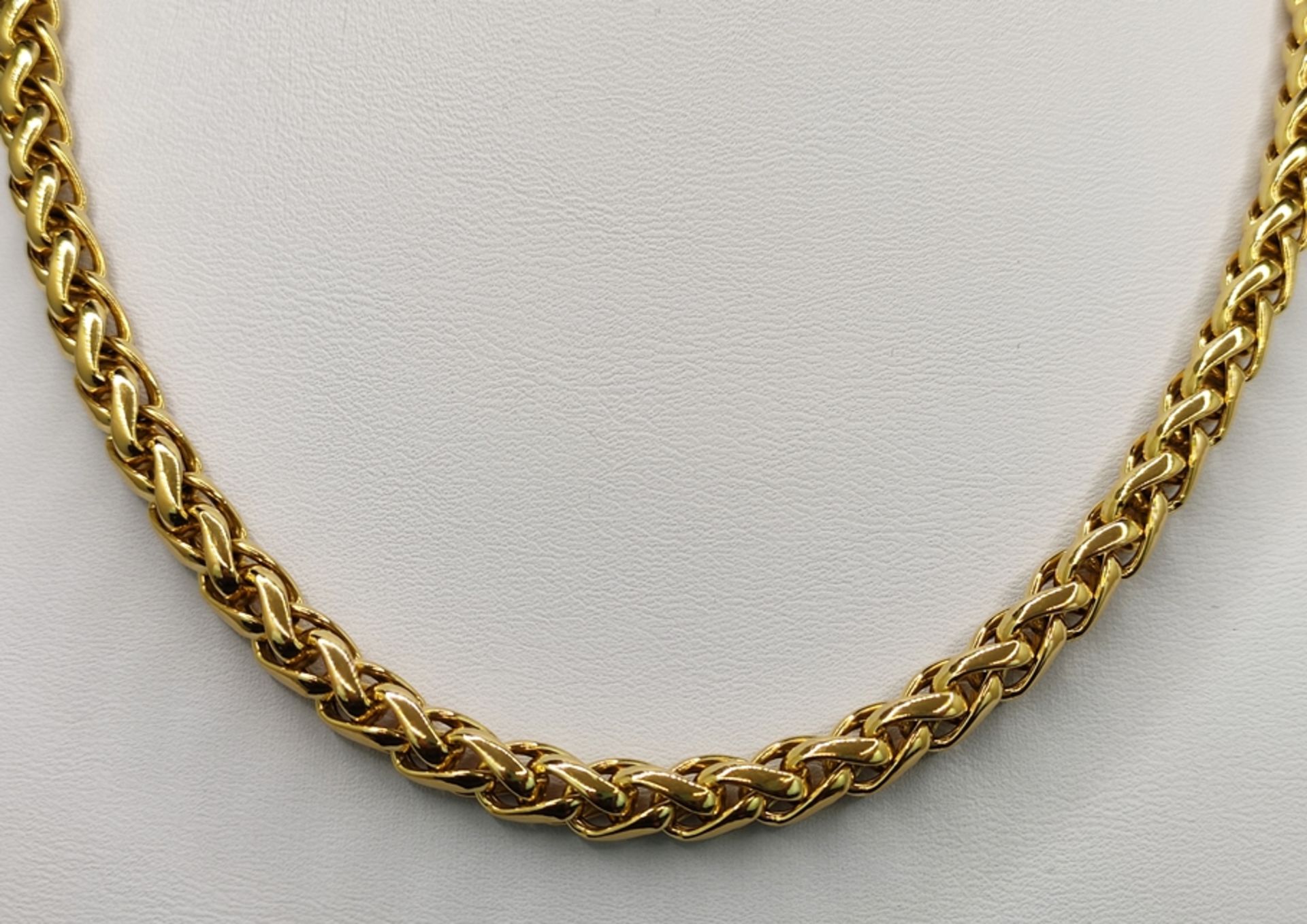 "Wheat" chain with lobster clasp, yellow gold 750/18K, Arezzo, Italy, 31.4g, length 42cm