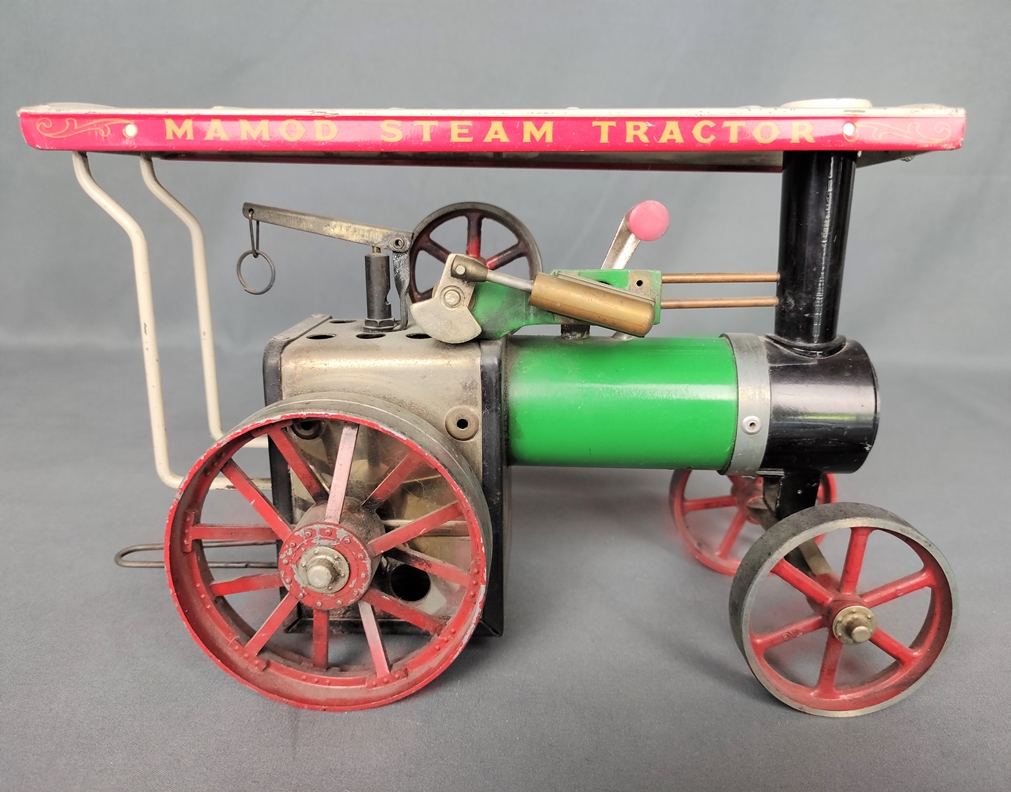 Steam engine "Mamod Steam Tractor", model TE1A, mid 20th century, tin and cast iron, dimensions app - Image 3 of 3