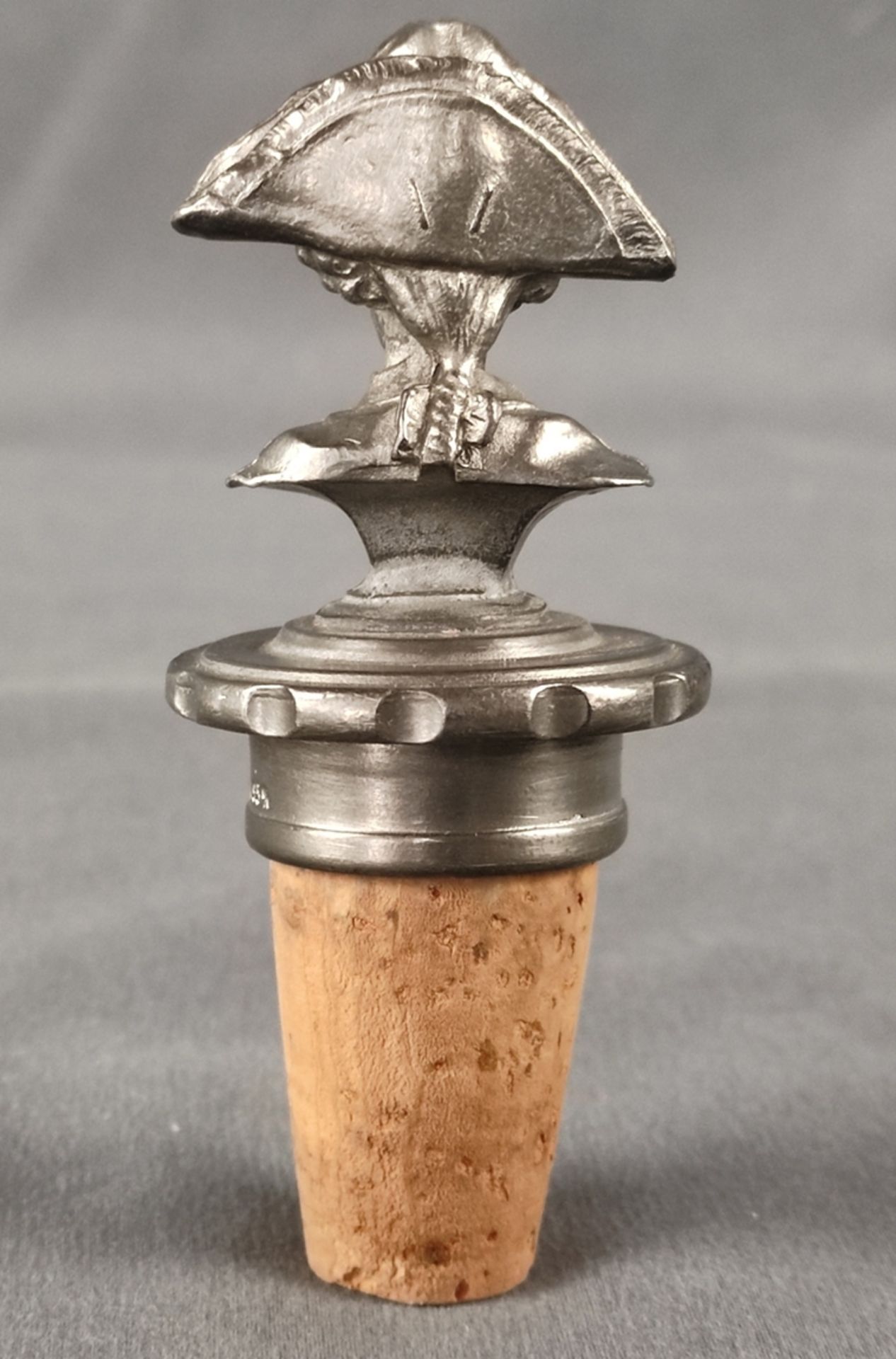 Cork with Frederick II, tin 95%, height 8.5cm - Image 2 of 3