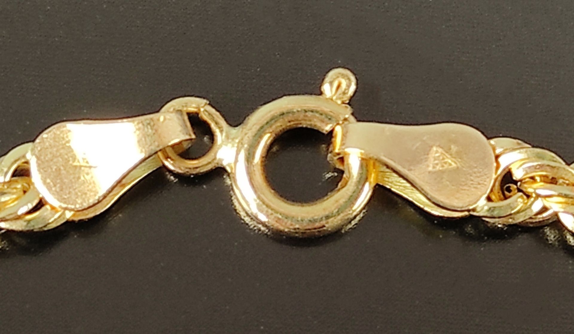 Kordel-Armband, 750/18K Gelbgold, 2,8g, Ringverschluss, Länge 18cm - Bild 2 aus 3
