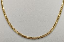 Moderne Kette mit Karabinerverschluss, 585/14K Gelbgold, FBM, 12,6g, Länge 44cm