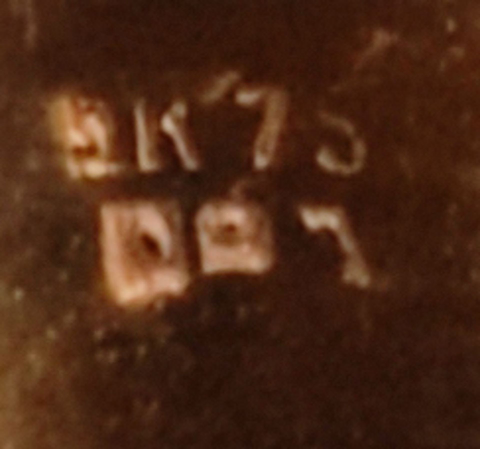 Monogramm-Ring, "CM", 375/9K Gelbgold, 2,6g, Größe 55 - Bild 5 aus 5