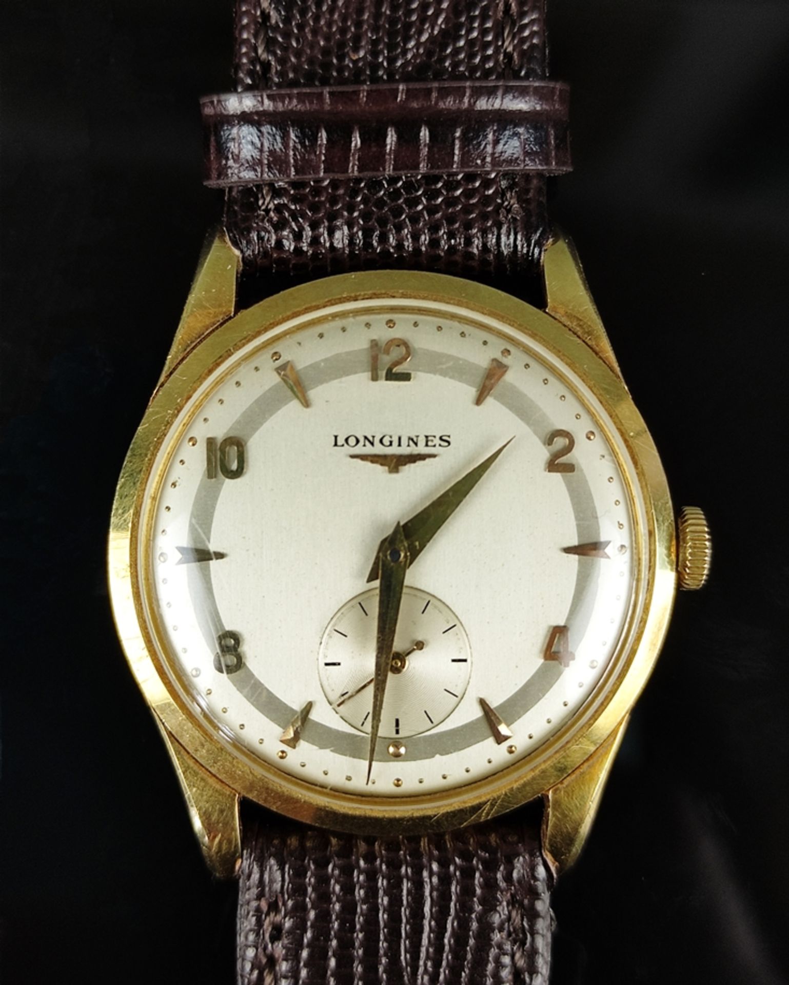 Wristwatch, Longines Calatrava, 8878651 caliber 23Z, 750/18K gold case, clock face with gold indice - Image 4 of 5