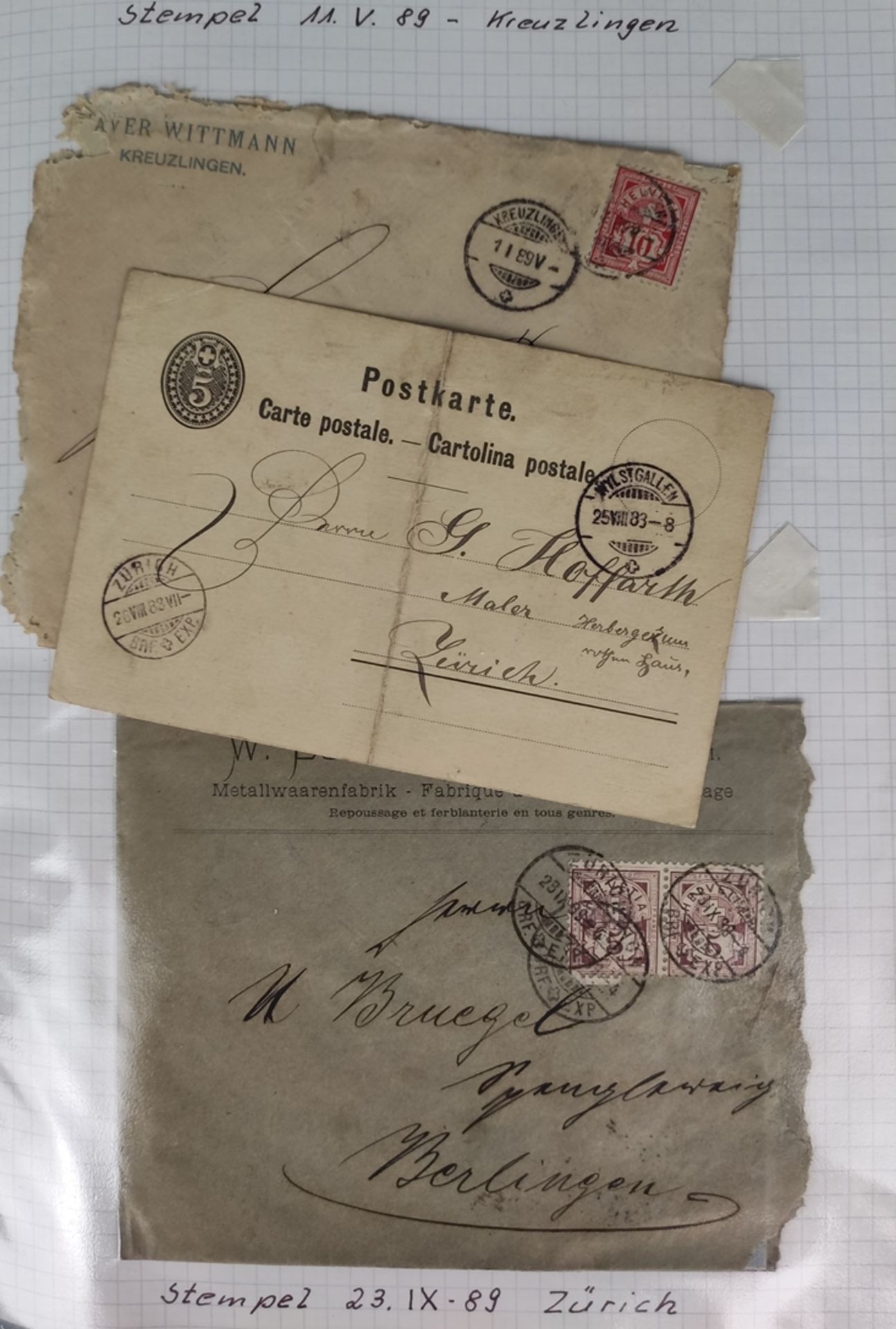 2 Leitz folders of correspondence, extensive lot with a total of over 528 individual items, first f - Image 12 of 18