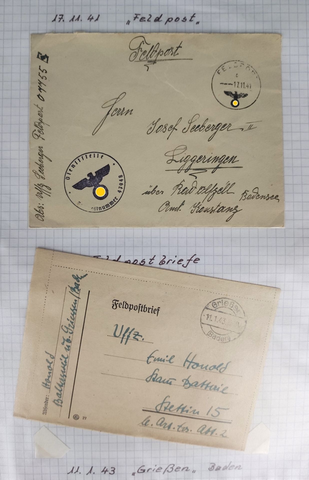 2 Leitz folders of correspondence, extensive lot with a total of over 528 individual items, first f - Image 8 of 18