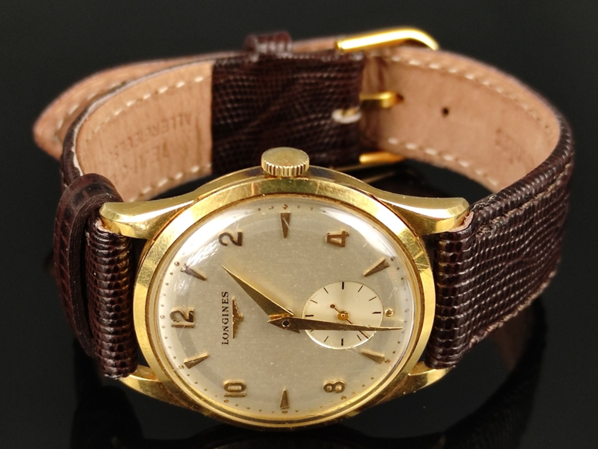 Wristwatch, Longines Calatrava, 8878651 caliber 23Z, 750/18K gold case, clock face with gold indice - Image 2 of 5