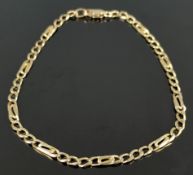 Armband, 333/8K Gelbgold, Karabinerverschluss, 3,9g, Länge 22cm