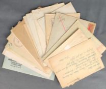 Umschlag bezeichnet Feldpost, 17 Briefe/Postkarten des Paare Hans und Else Forster, Konstanz, von 1