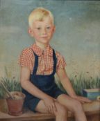Szadurska, Kasia von (1886 Moskau - 1942 Berlin) "Kleiner Junge", mit blondem Haar, Öl auf Leinwan