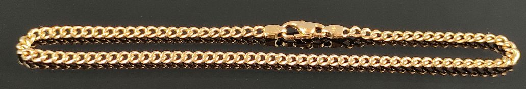 Cuff bracelet, 585/14K yellow gold, 2,5g, lobster clasp, length 22cm