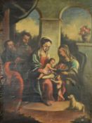 Heiligenmaler (18./19. Jahrhundert) "Heilige Familie" mit Johannesknaben und seinen Eltern, wohl Sü