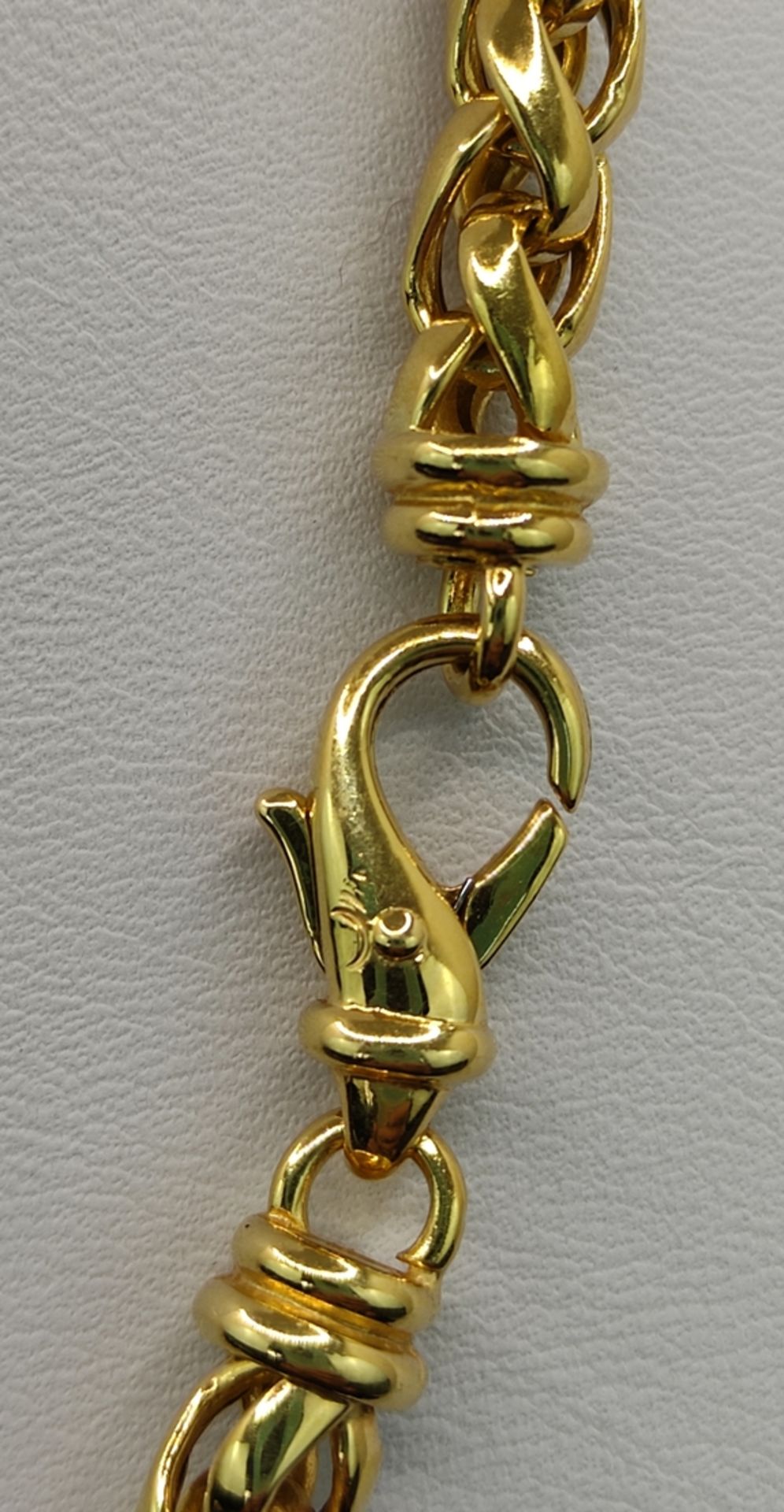 "Wheat" chain with lobster clasp, yellow gold 750/18K, Arezzo, Italy, 31.4g, length 42cm - Image 3 of 3