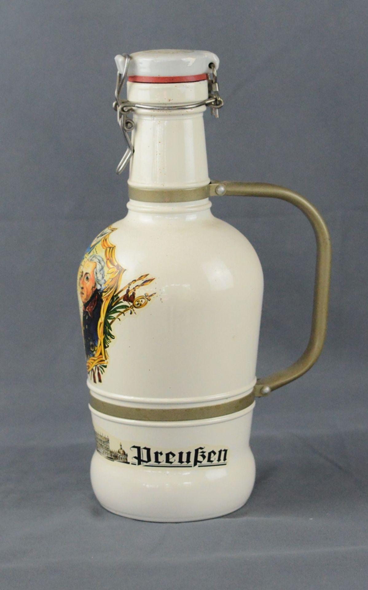 Bierkrug "Alter Fritz", 2 Liter, mit Bügelverschluss, Höhe 33cm - Bild 3 aus 3