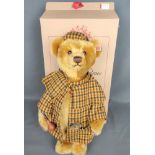 Teddybär, "Sherlock Holmes", Steiff, goldblond, limitierte Auflage 713/1500, Größe 35cm, mit Zertif