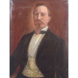 Künstler des 19. Jahrhundert, "Männerportrait", wohl Ludwig Strohmeyer als Napoleon III, Öl auf Lei