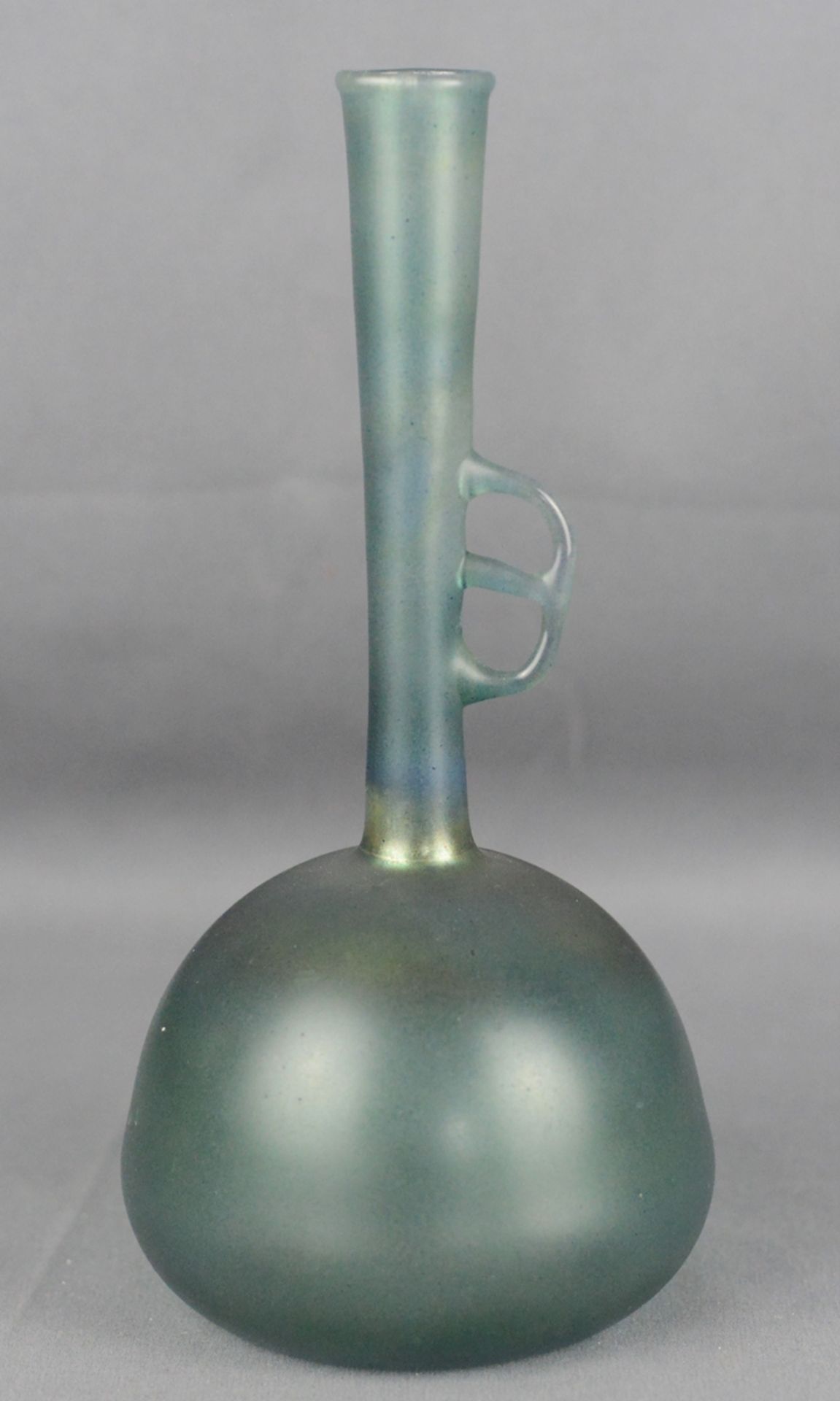 Glass jar, replica of a roman discovery, height 21cm, very fine glass