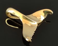 Anhänger als Flosse, 585/14K Gelbgold, Hawai, 3g, 22x26mm